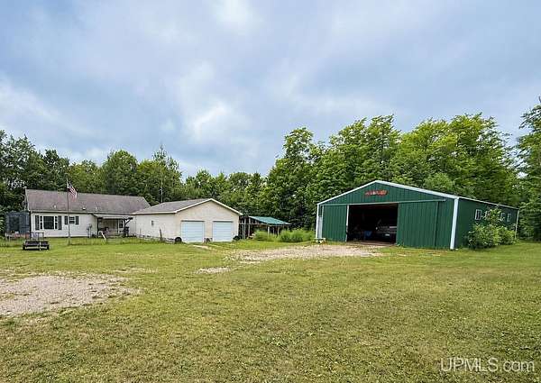 40 Acres of Recreational Land with Home for Sale in Gould City, Michigan