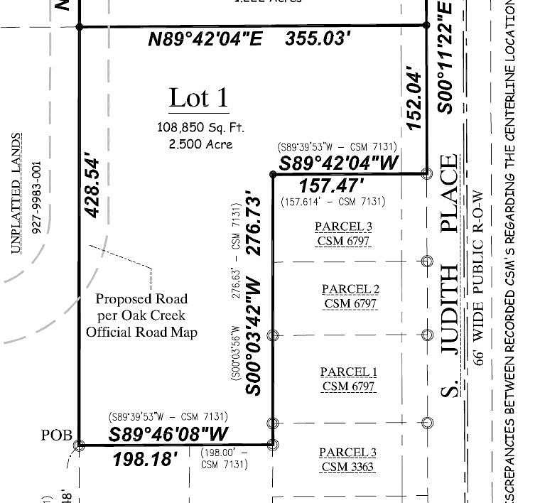 2.5 Acres of Residential Land for Sale in Oak Creek, Wisconsin