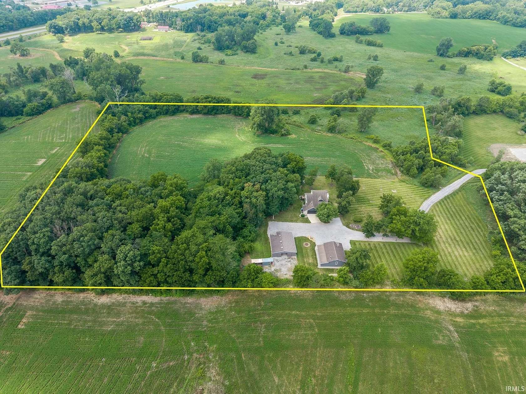 12.7 Acres of Land with Home for Sale in Columbia City, Indiana