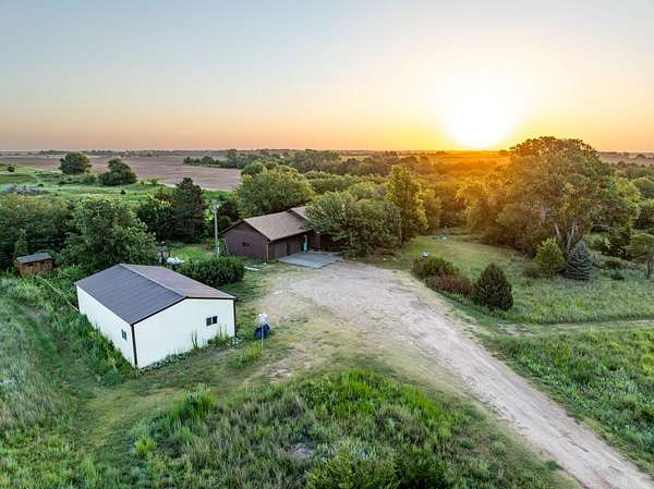 11 Acres of Recreational Land with Home for Sale in Pratt, Kansas