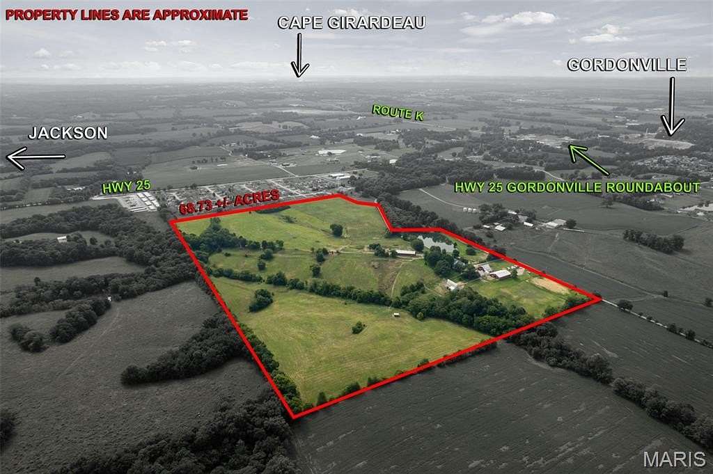 68 Acres of Land with Home for Sale in Cape Girardeau, Missouri