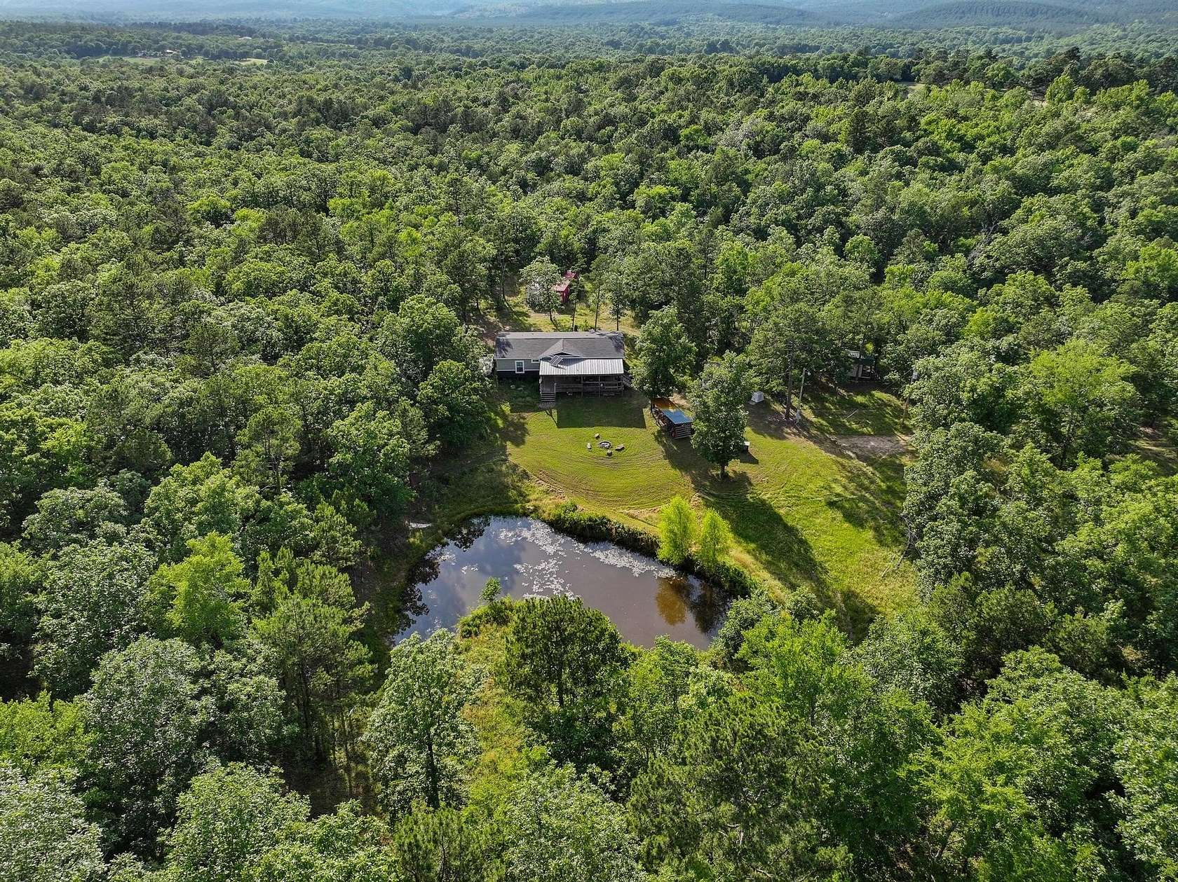 91.2 Acres of Recreational Land with Home for Sale in Antlers, Oklahoma