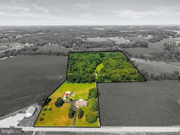 21.6 Acres of Recreational Land with Home for Sale in Pylesville, Maryland