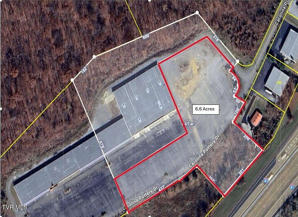 6.6 Acres of Commercial Land for Lease in Blountville, Tennessee