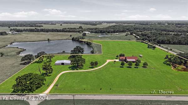 15 Acres of Land with Home for Sale in Mabank, Texas