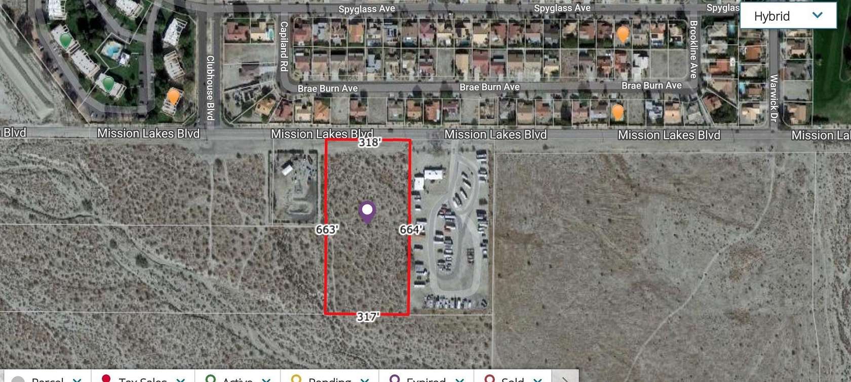5 Acres of Residential Land for Sale in Desert Hot Springs, California