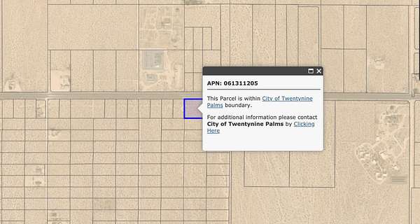 2.5 Acres of Land for Sale in Twentynine Palms, California