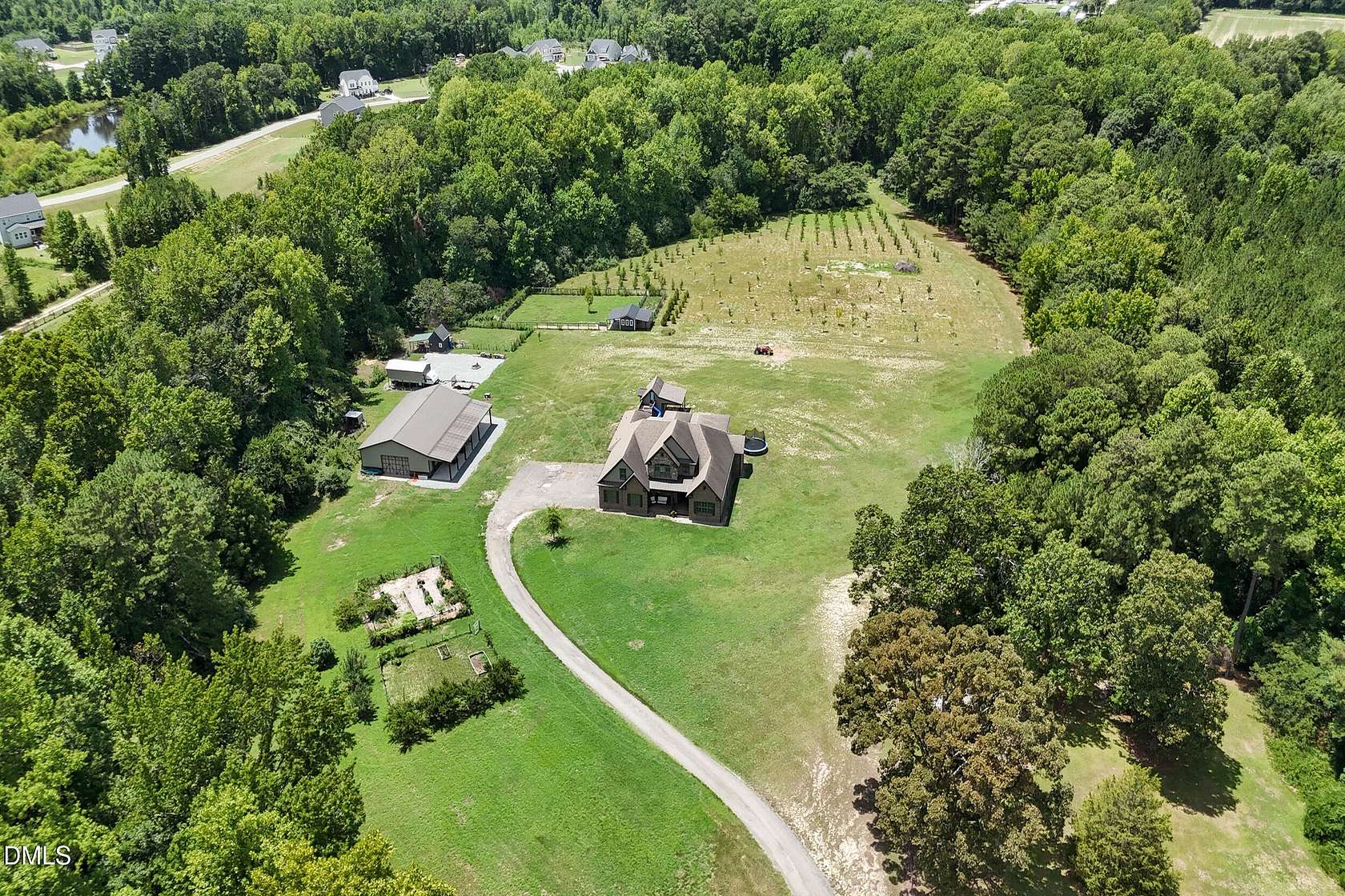 12.9 Acres of Recreational Land with Home for Sale in Fuquay-Varina, North Carolina