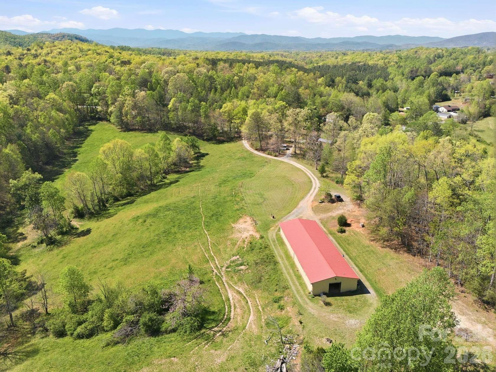 48 Acres of Land with Home for Sale in Marion, North Carolina