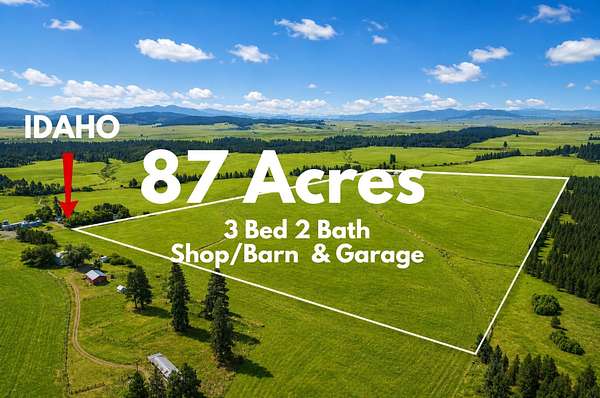 87 Acres of Land with Home for Sale in Tekoa, Washington
