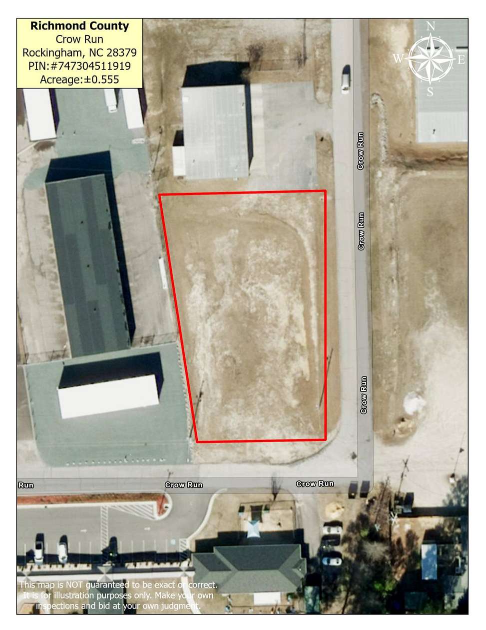 0.55 Acres of Commercial Land for Sale in Rockingham, North Carolina