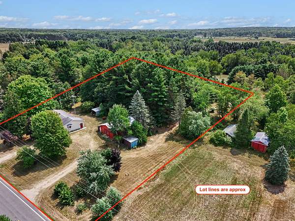 2.5 Acres of Land with Home for Sale in Free Soil, Michigan