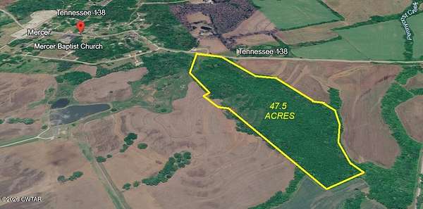 47.5 Acres of Recreational Land for Sale in Mercer, Tennessee
