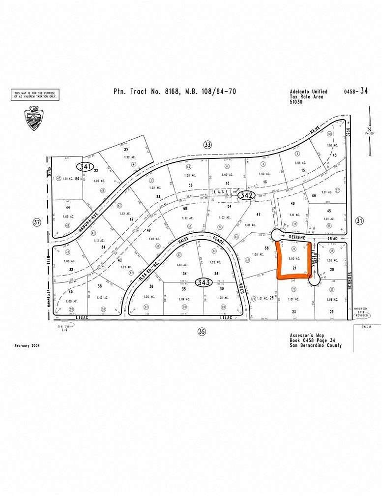 2.13 Acres of Land for Sale in Adelanto, California