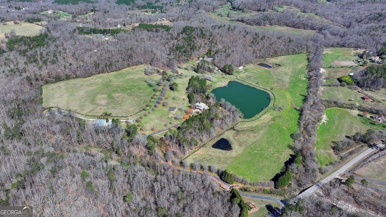 18.1 Acres of Land with Home for Sale in Murrayville, Georgia