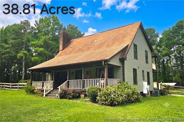 38.8 Acres of Land with Home for Sale in Cameron, North Carolina