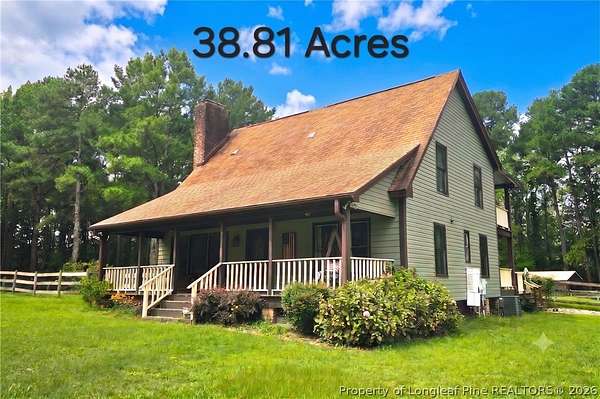 38.8 Acres of Land with Home for Sale in Cameron, North Carolina