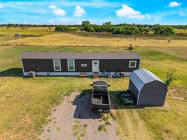 24.3 Acres of Agricultural Land with Home for Sale in Faxon, Oklahoma