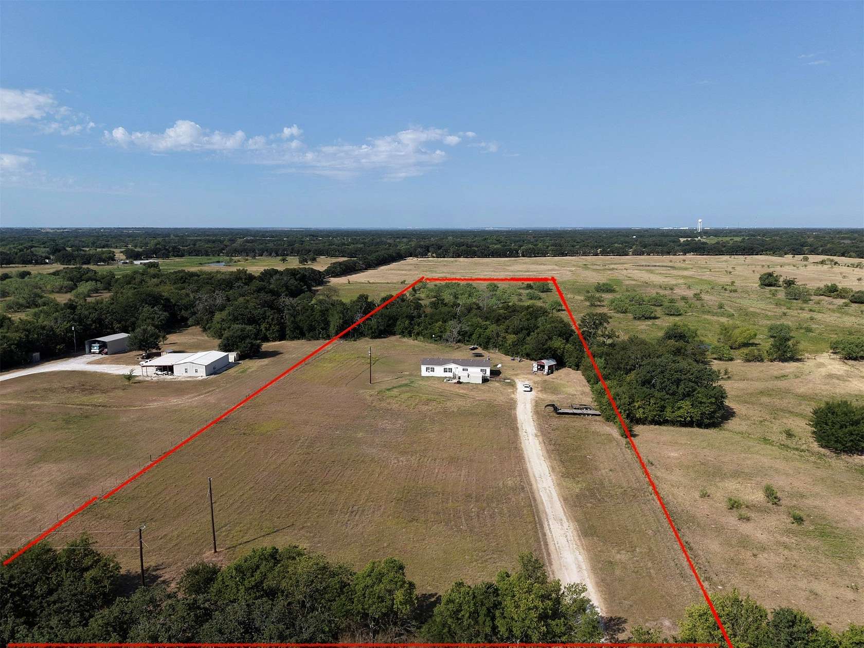 7.43 Acres of Land with Home for Sale in Axtell, Texas