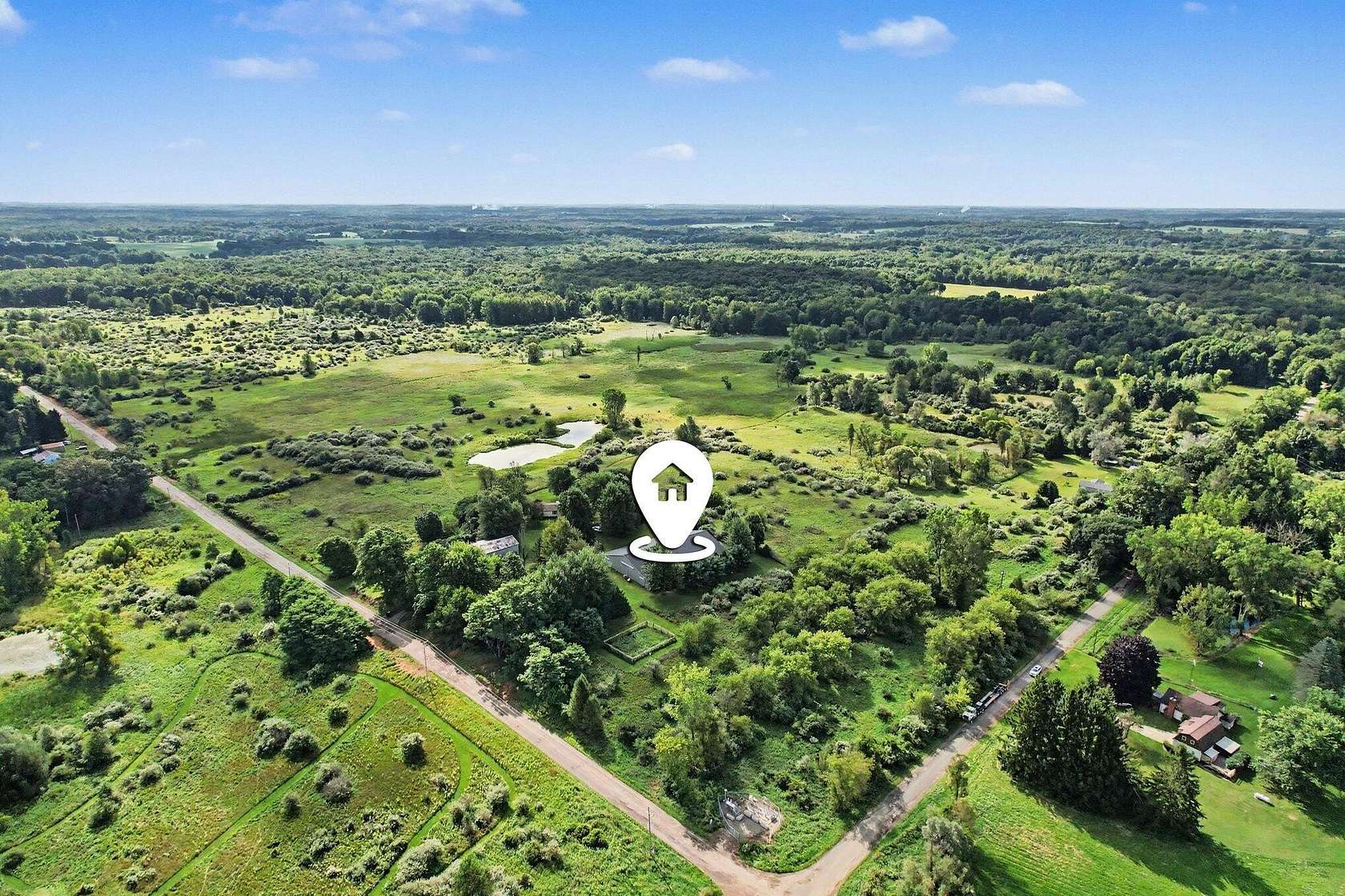 166 Acres of Land with Home for Sale in Albion, Michigan