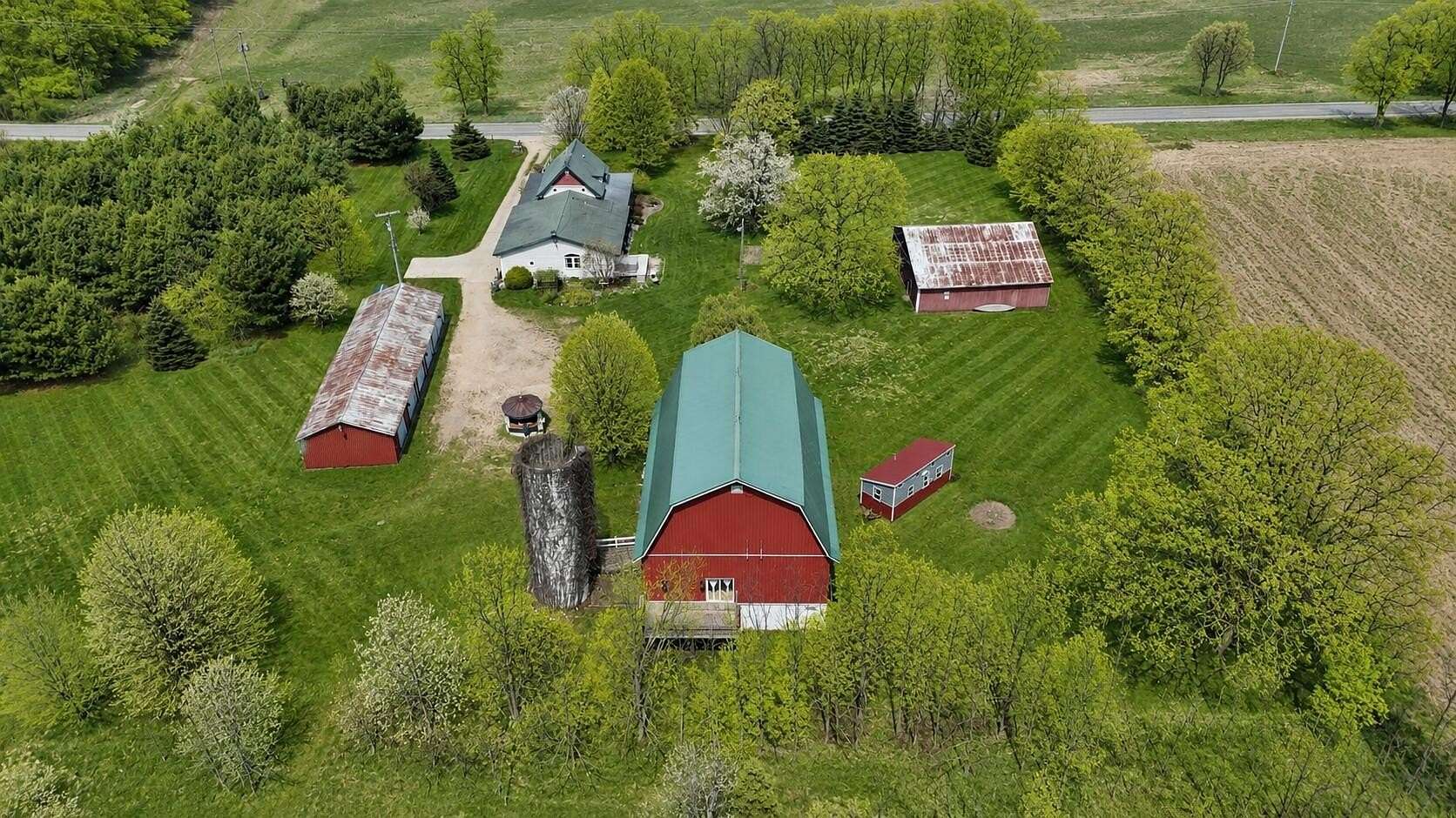 11.5 Acres of Recreational Land with Home for Sale in Plainwell, Michigan