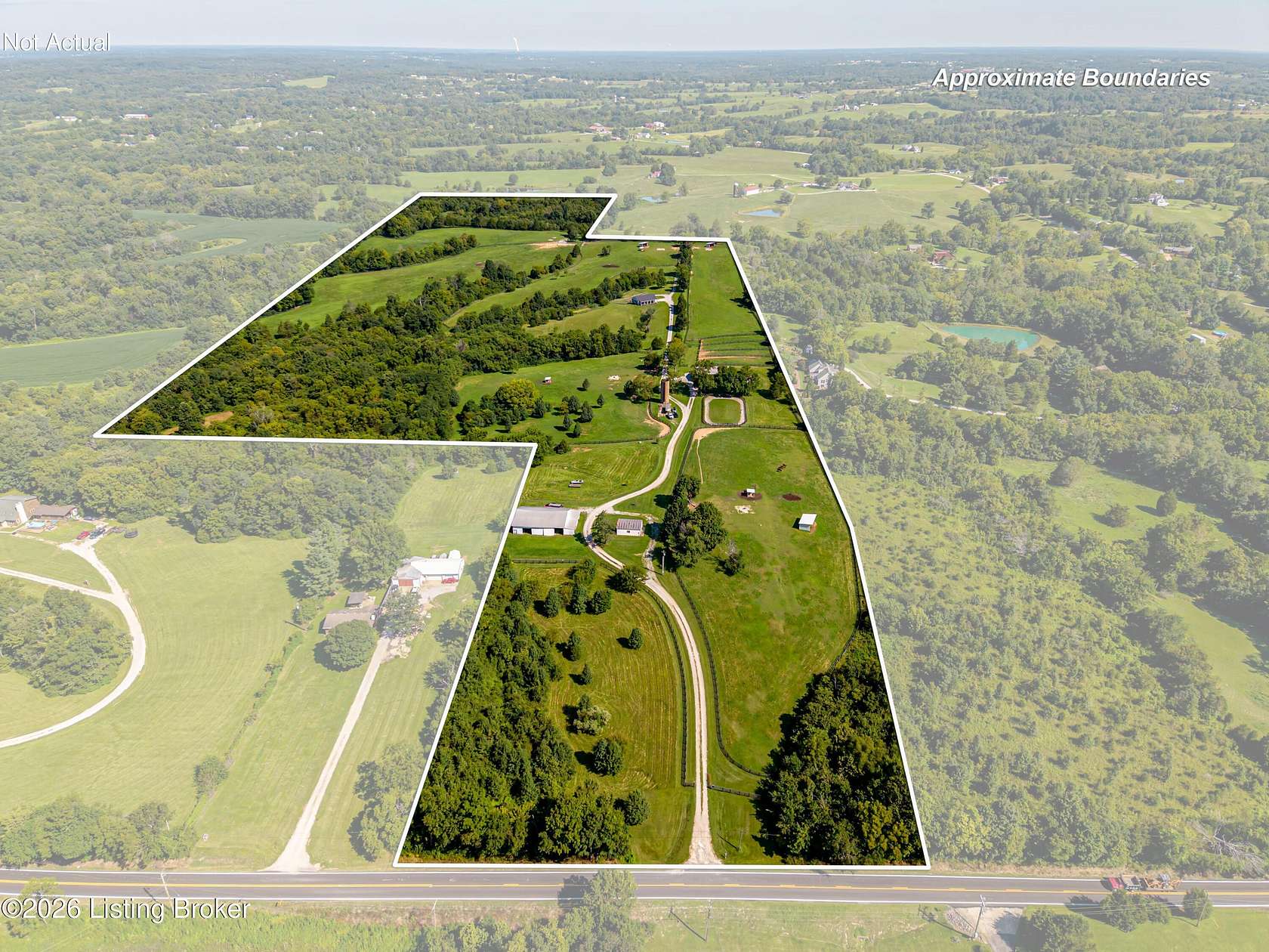 47.6 Acres of Agricultural Land with Home for Sale in Smithfield, Kentucky
