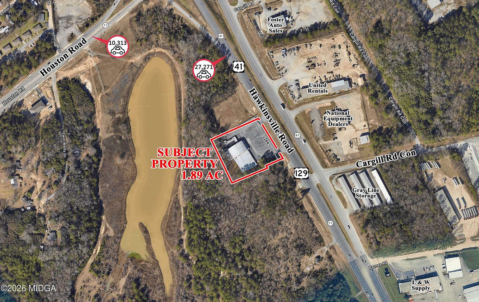 1.89 Acres of Commercial Land for Sale in Macon, Georgia
