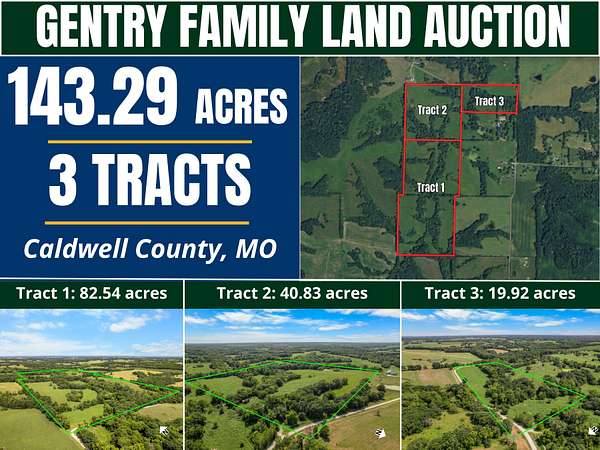82.5 Acres of Land for Auction in Kingston, Missouri