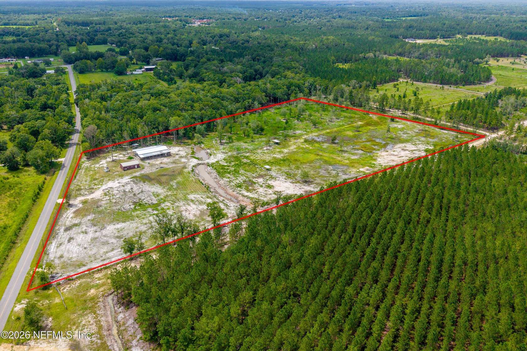 16.3 Acres of Improved Land for Sale in Starke, Florida