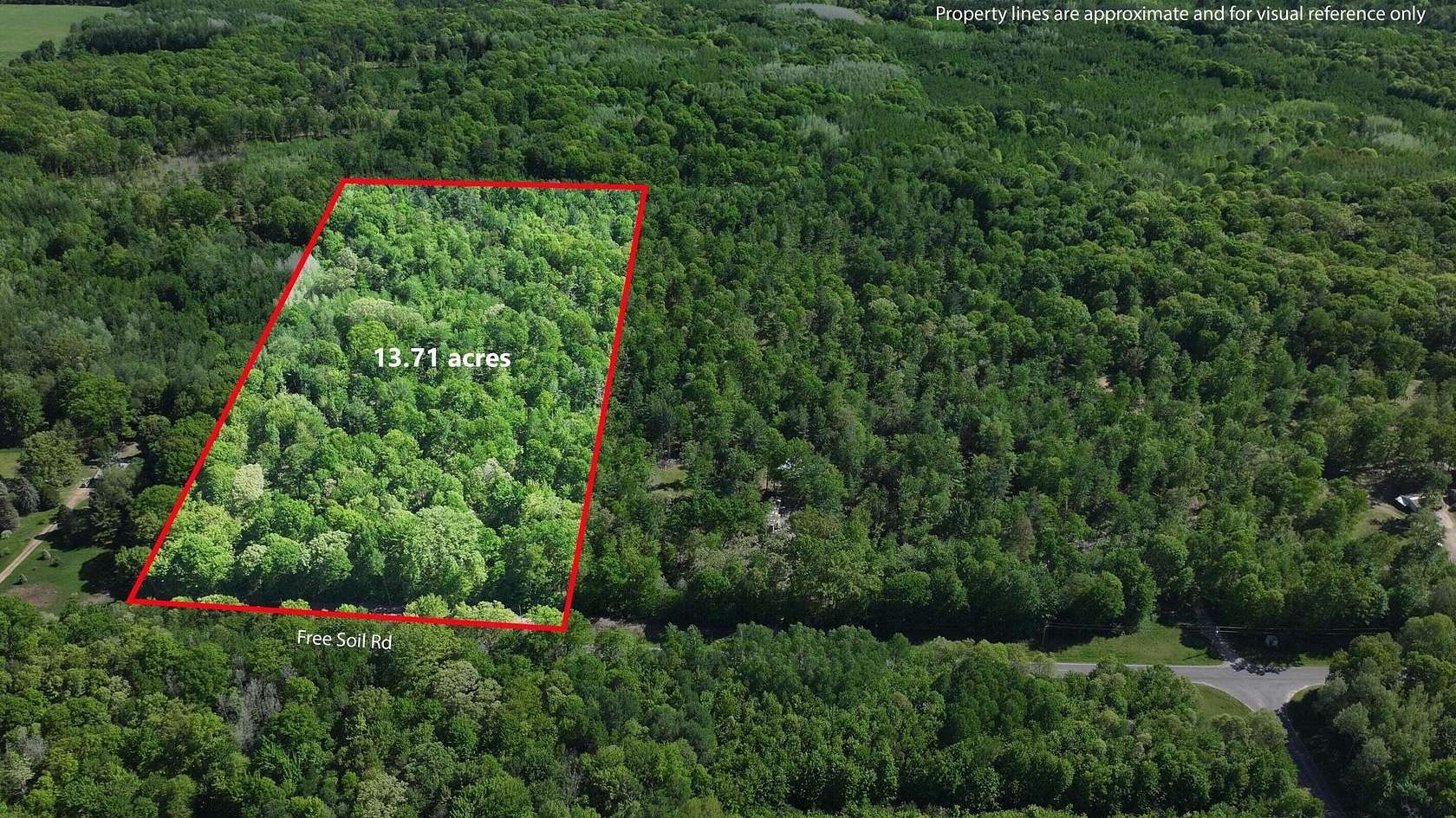 13.7 Acres of Recreational & Residential Land for Sale in Free Soil, Michigan