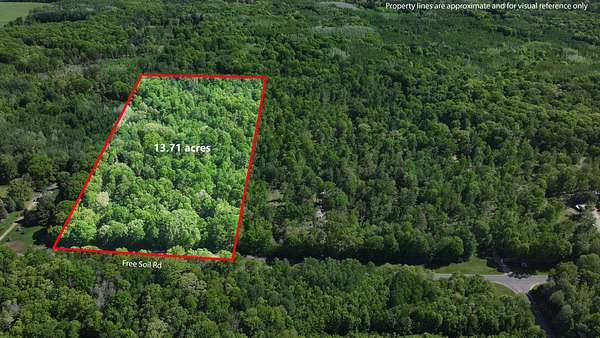 13.7 Acres of Recreational & Residential Land for Sale in Free Soil, Michigan