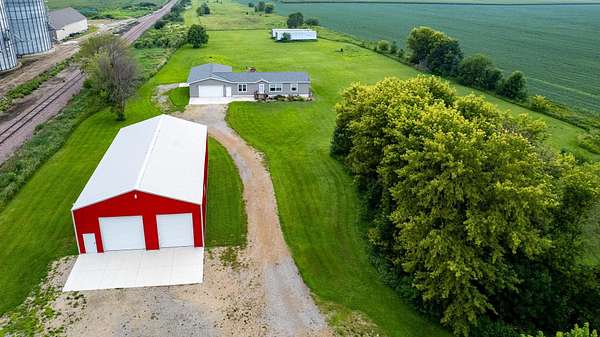 9.88 Acres of Land with Home for Sale in Alden, Minnesota