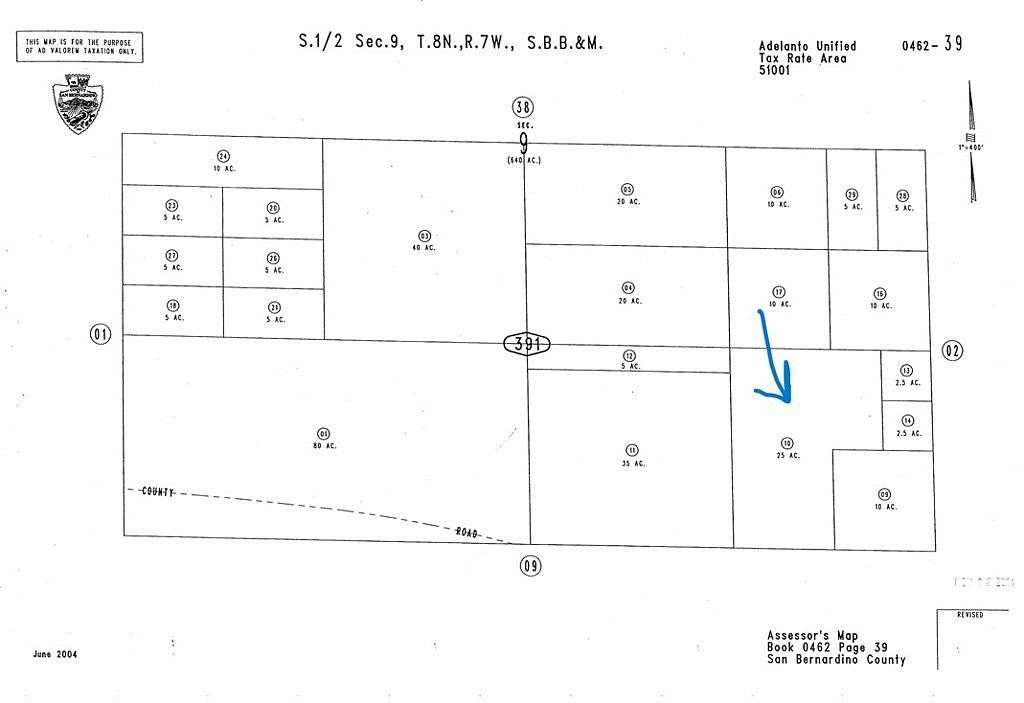 25 Acres of Land for Sale in Adelanto, California