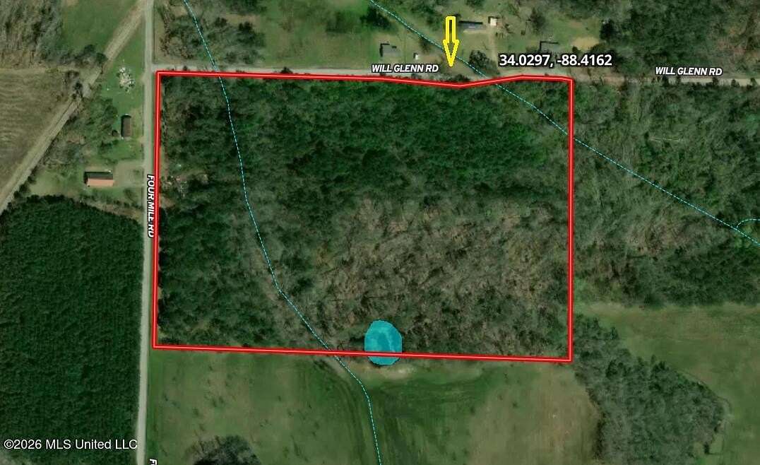 21.8 Acres of Recreational & Residential Land for Sale in Smithville, Mississippi