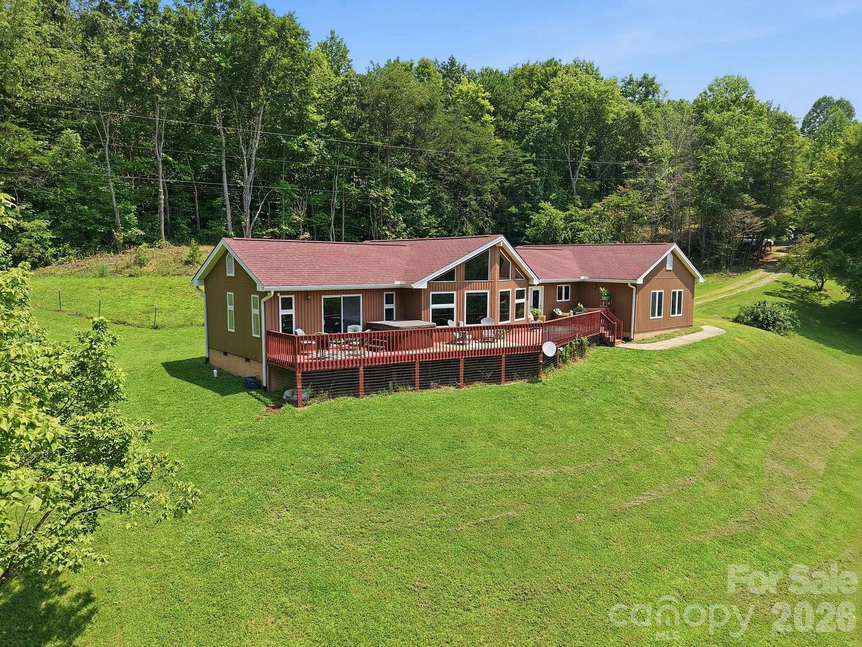 2.43 Acres of Land with Home for Sale in Leicester, North Carolina
