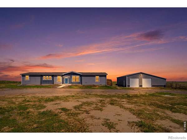 35.6 Acres of Agricultural Land with Home for Sale in Briggsdale, Colorado