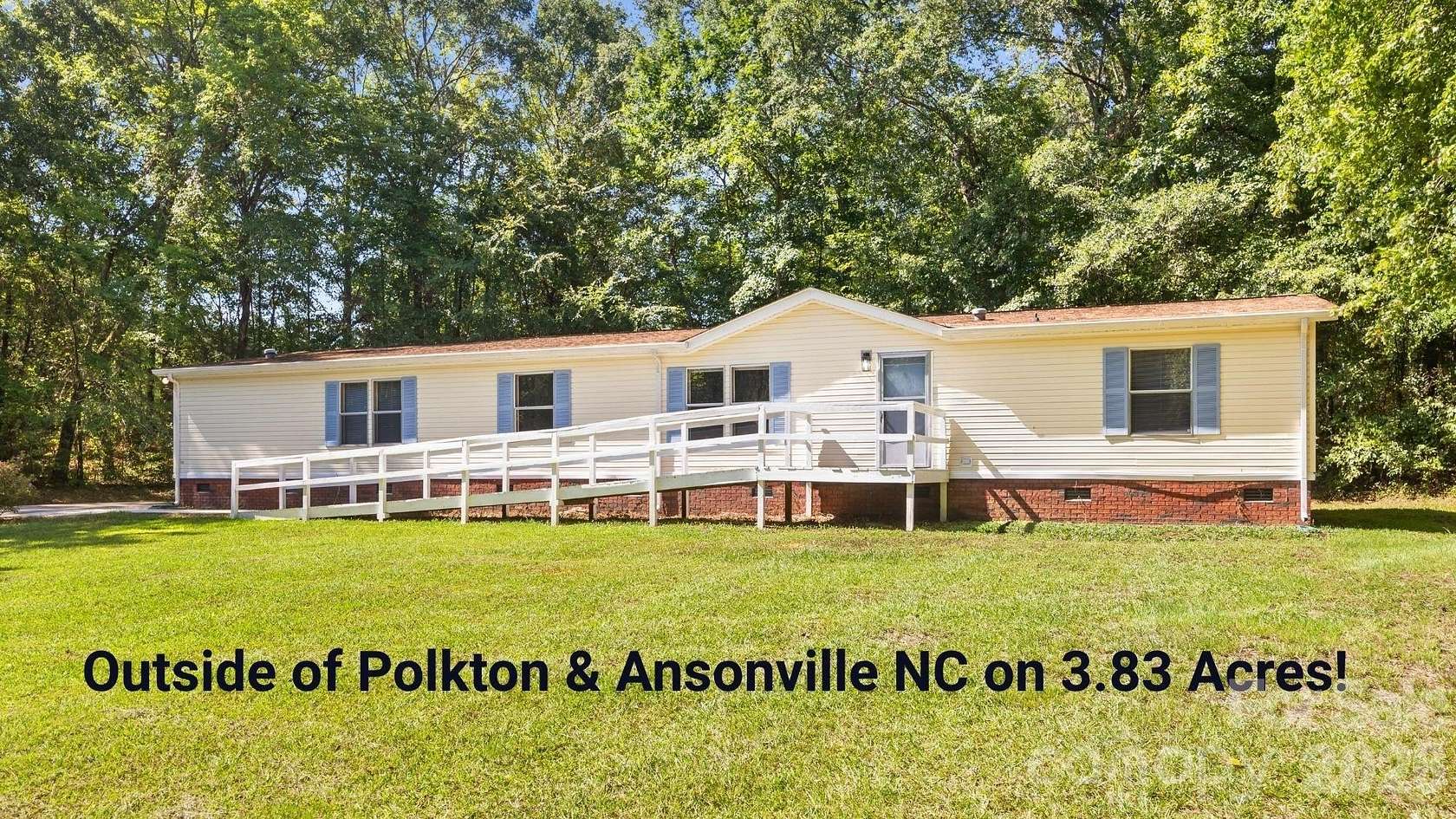 3.83 Acres of Land with Home for Sale in Wadesboro, North Carolina