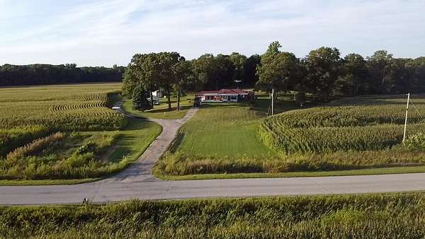 25.7 Acres of Recreational Land with Home for Sale in Wheatfield, Indiana