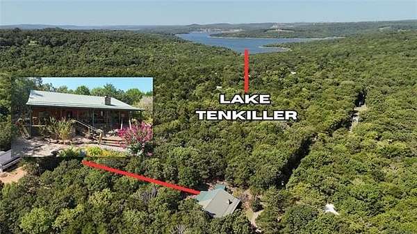 6.18 Acres of Land with Home for Sale in Cookson, Oklahoma