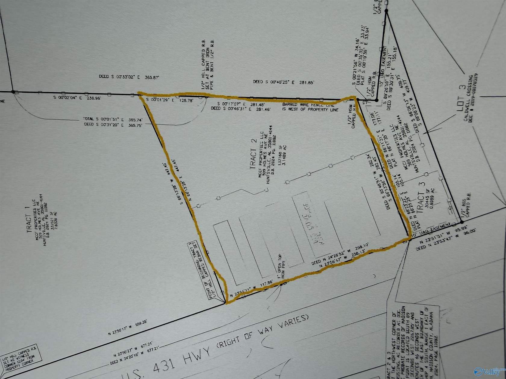 3.14 Acres of Commercial Land for Sale in Owens Cross Roads, Alabama