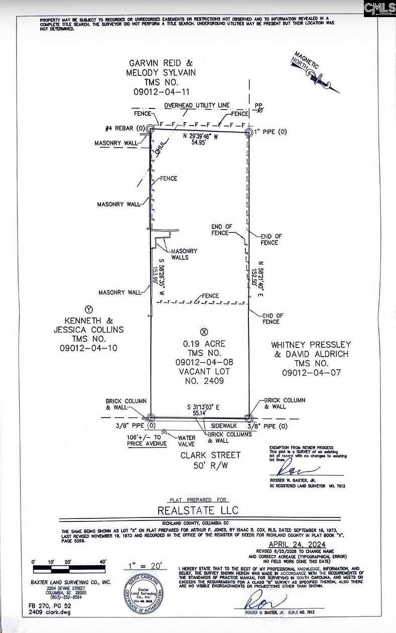 0.19 Acres of Residential Land for Sale in Columbia, South Carolina