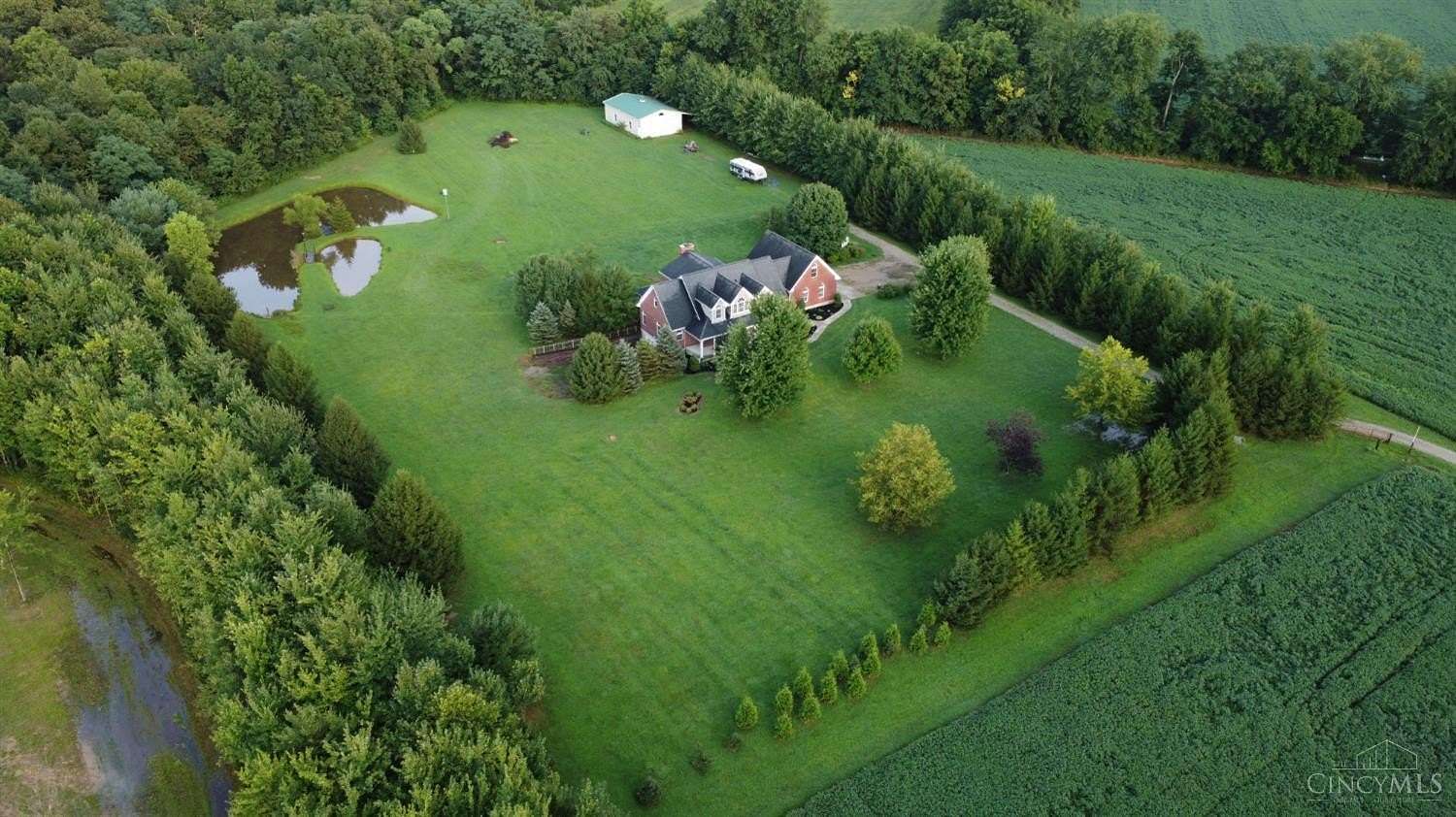 15.3 Acres of Land with Home for Sale in Harlan Township, Ohio
