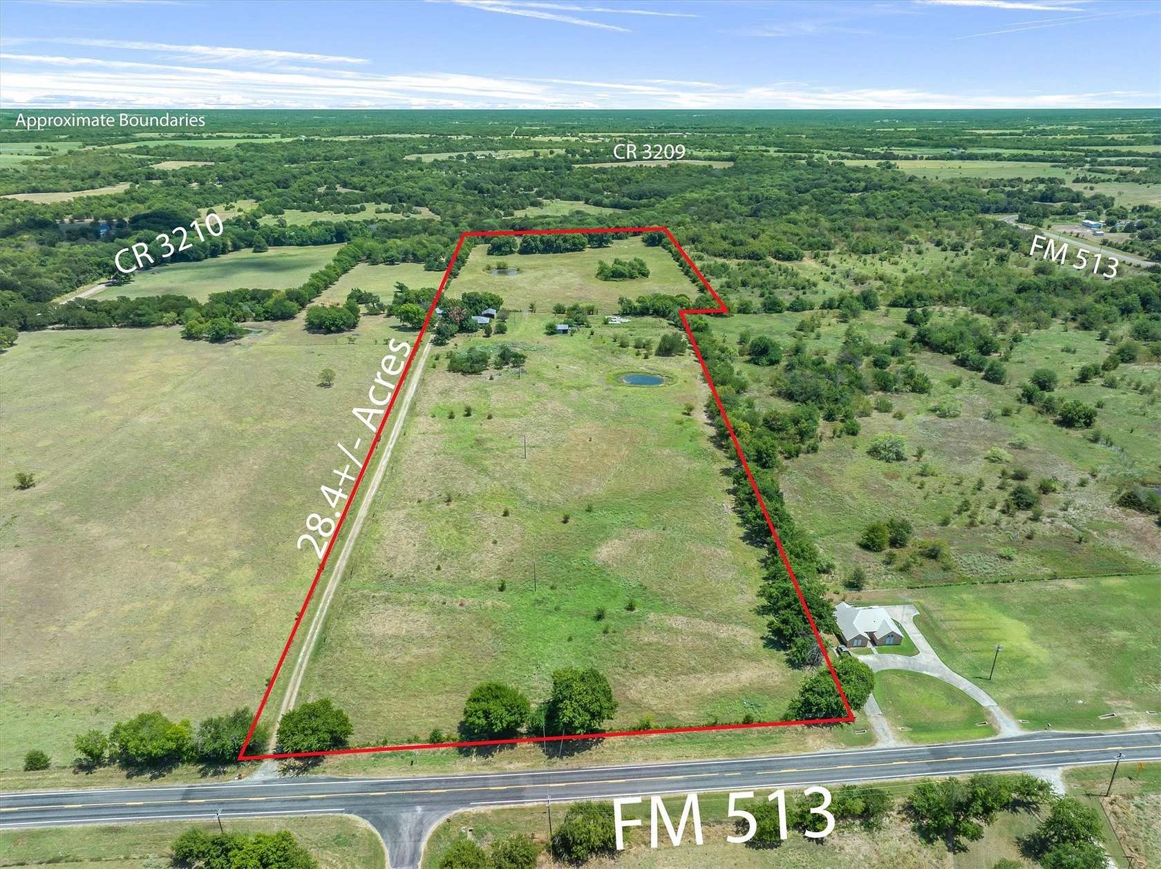 28.4 Acres of Agricultural Land with Home for Sale in Campbell, Texas