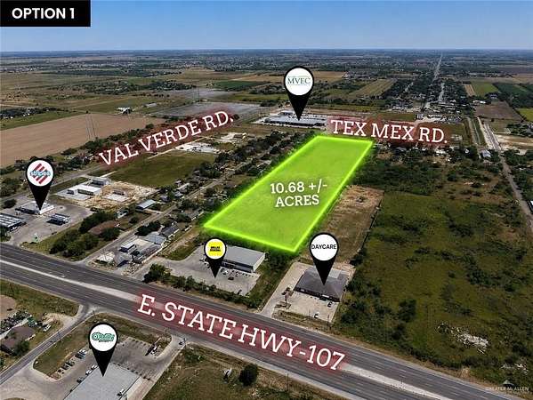 10.7 Acres of Mixed-Use Land for Sale in Edinburg, Texas