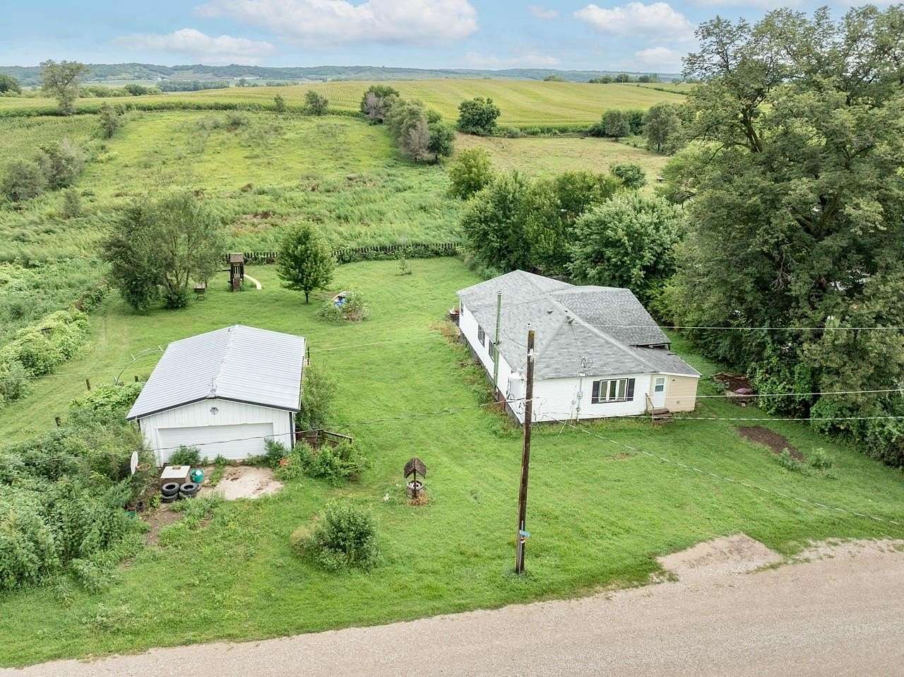 3.8 Acres of Land with Home for Sale in Castana, Iowa