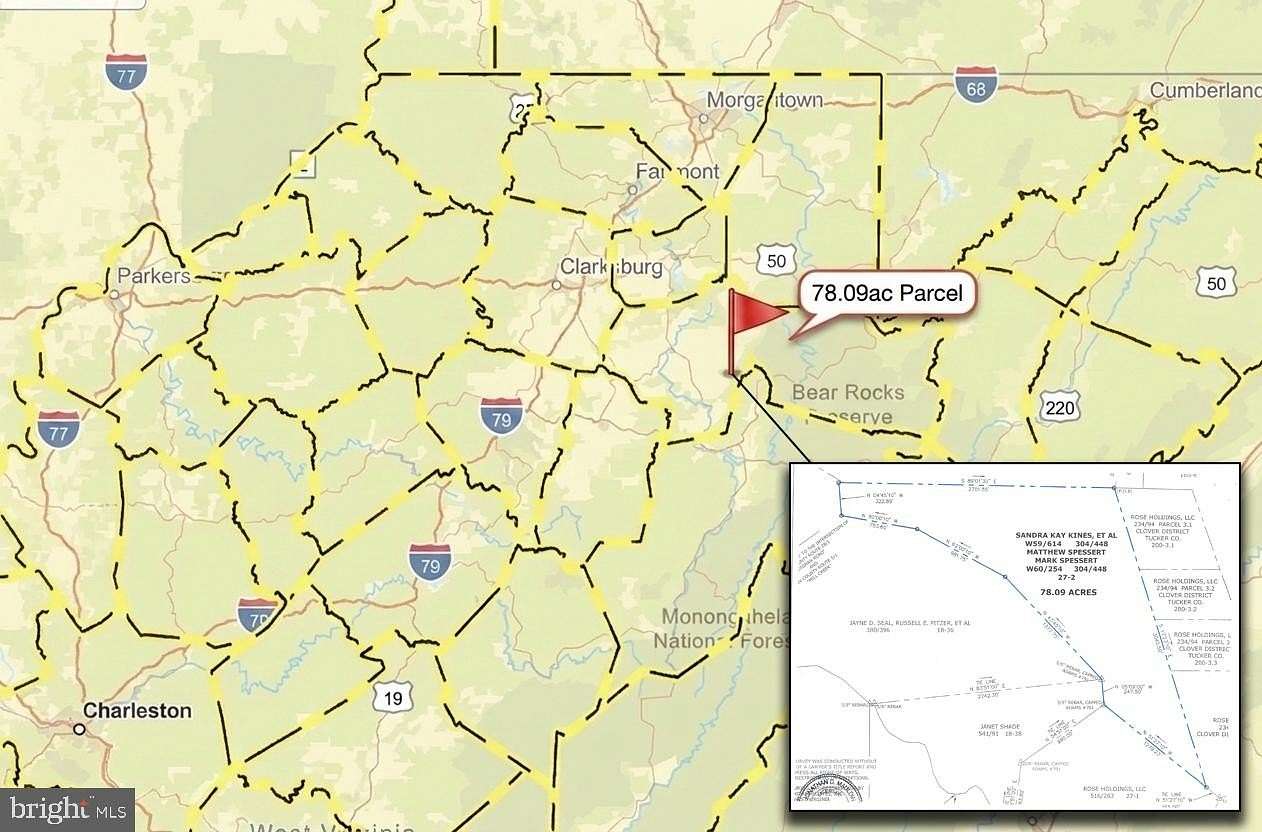 78 Acres of Recreational Land for Sale in Philippi, West Virginia