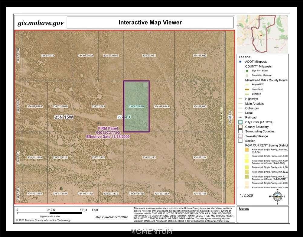 1.25 Acres of Residential Land for Sale in Kingman, Arizona