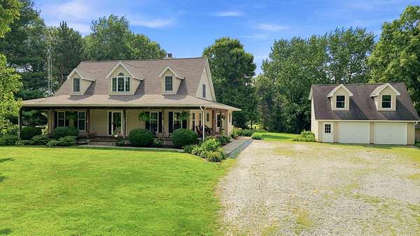 11.2 Acres of Land with Home for Sale in Rensselaer, Indiana
