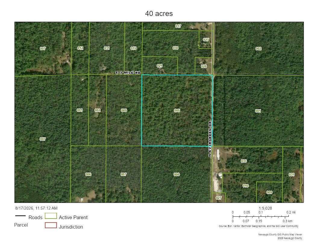 40.9 Acres of Recreational & Residential Land for Sale in White Cloud, Michigan