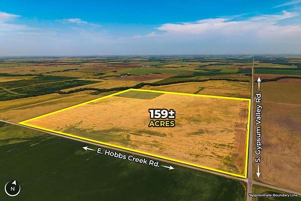 159 Acres of Land for Auction in Gypsum, Kansas